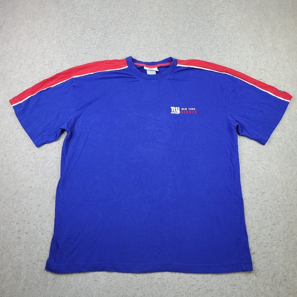 Vintage New York Gaints T-Shirt Mens XL Blue Red Short Sleeve Crew Neck NFL Y2K